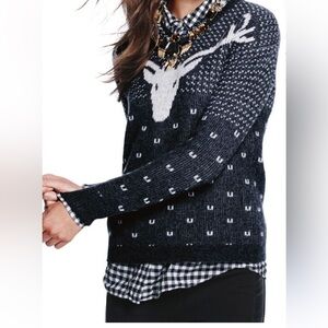J Crew wool deer sweater